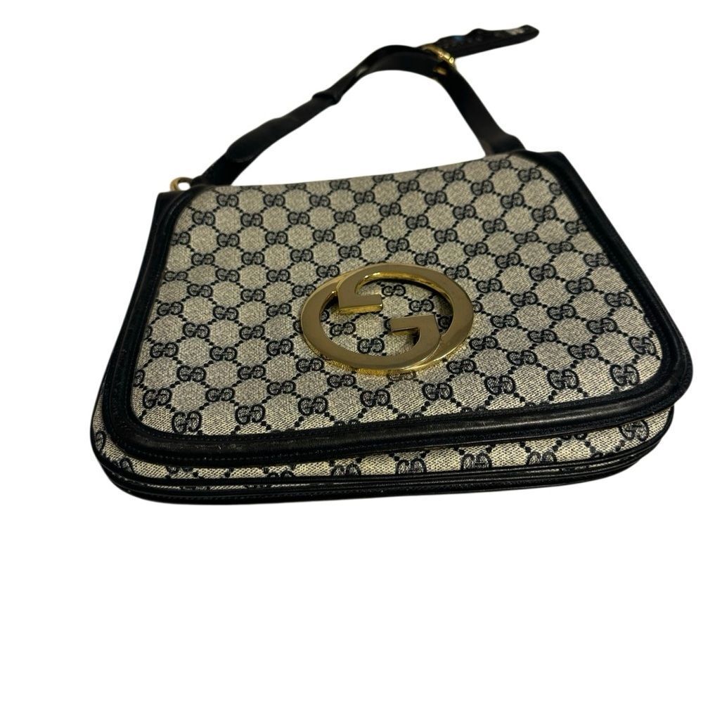 Gucci Black and Beige Blondie Shoulder Bag - Picture 10 of 12